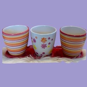 SALE!! Planter set trio with drip tray